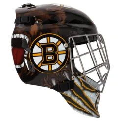 Franklin GFM 1500 Boston Bruins Goalie Face Mask -GoalieMonkey 025725426478 inset2