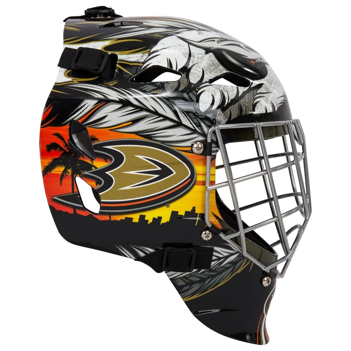 Franklin GFM 1500 Anaheim Ducks Goalie Face Mask 4 Franklin GFM 1500 Anaheim Ducks Goalie Face Mask - Image 2