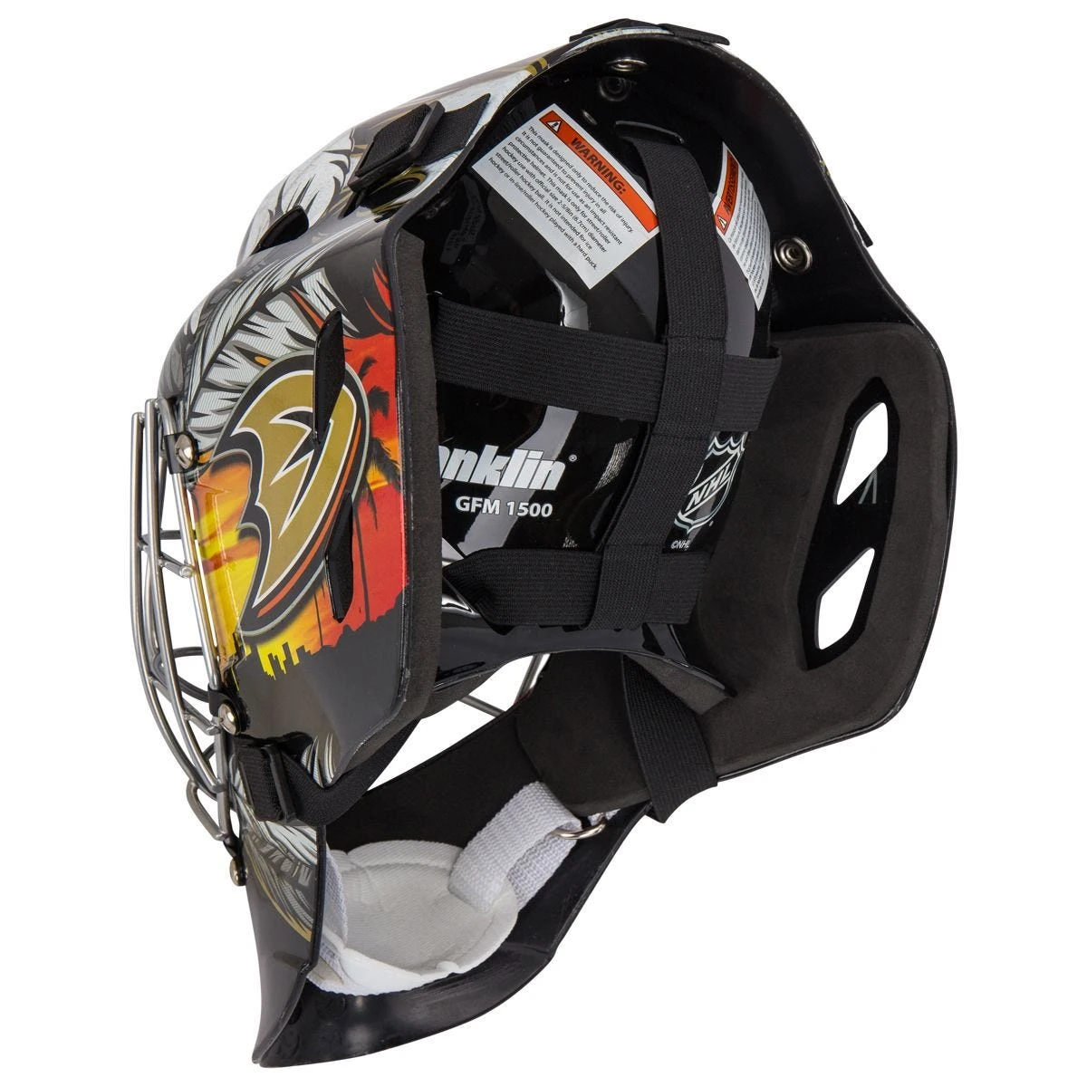 Franklin GFM 1500 Anaheim Ducks Goalie Face Mask 6 Franklin GFM 1500 Anaheim Ducks Goalie Face Mask - Image 4