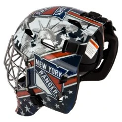 Franklin GFM 1500 New York Rangers Goalie Face Mask -GoalieMonkey 025725426621 inset4