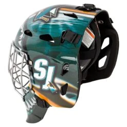 Franklin GFM 1500 San Jose Sharks Goalie Face Mask -GoalieMonkey 025725426669 inset4