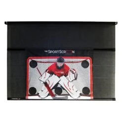 The SportScreen 16ft Manual Screen W/ Detachable Hockey Target -GoalieMonkey 628055503033