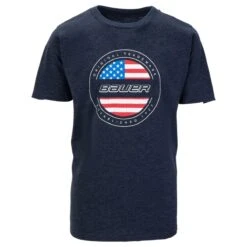 Bauer International USA Flag Youth Short Sleeve Tee Shirt