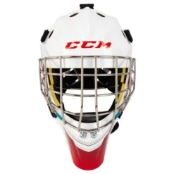 CCM Axis A1.5 Junior Certified Straight Bar Goalie Mask - Team -GoalieMonkey ccm goalie mask axis a1 5 cert straight bar jr team inset2