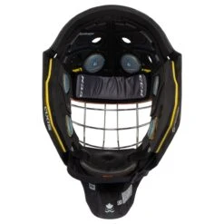 CCM Axis Pro Senior Certified Straight Bar Goalie Mask -GoalieMonkey ccm goalie mask axis pro cert straight bar sr inset5