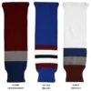 CCM S100 Colorado Avalanche Knit Hockey Socks -GoalieMonkey ccm hockey socks s100 colorado knit