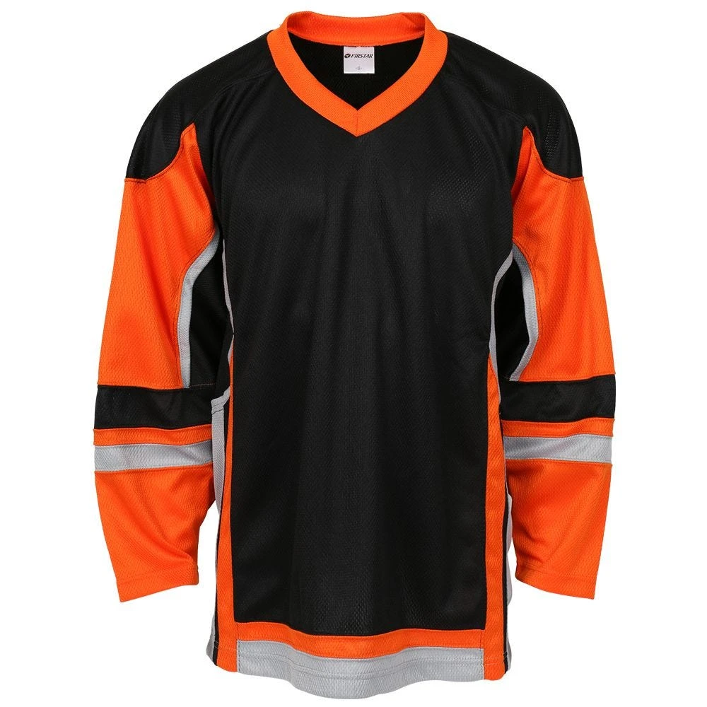 Stadium Adult Hockey Jersey - Black/Orange/Gray 3 Stadium Adult Hockey Jersey - Black/Orange/Gray