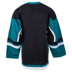 Stadium Adult Hockey Jersey - Black/Teal/White 6 Stadium Adult Hockey Jersey - Black/Teal/White -GoalieMonkey firstar hockey jersey stadium blk teal wht inset4