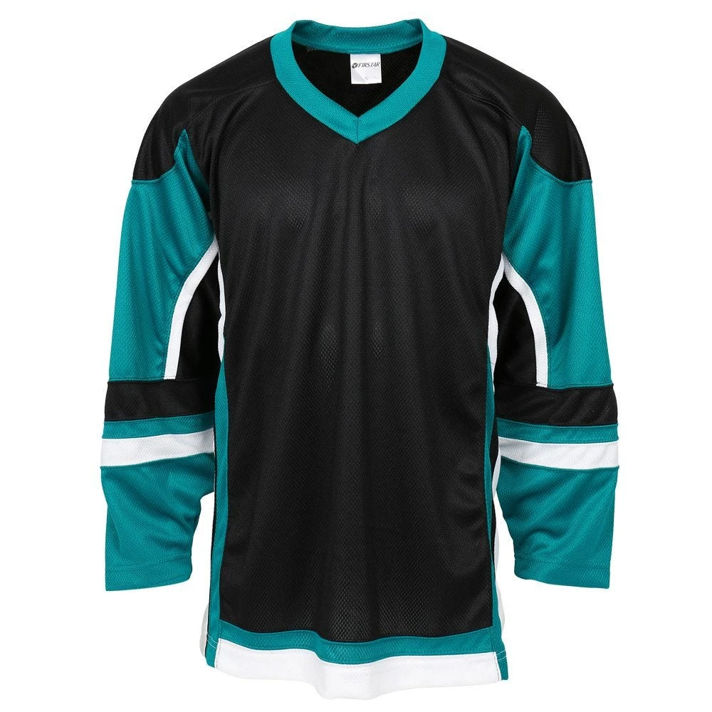 Stadium Adult Hockey Jersey - Black/Teal/White 3 Stadium Adult Hockey Jersey - Black/Teal/White