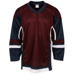 Stadium Youth Hockey Jersey - Maroon/Navy/White