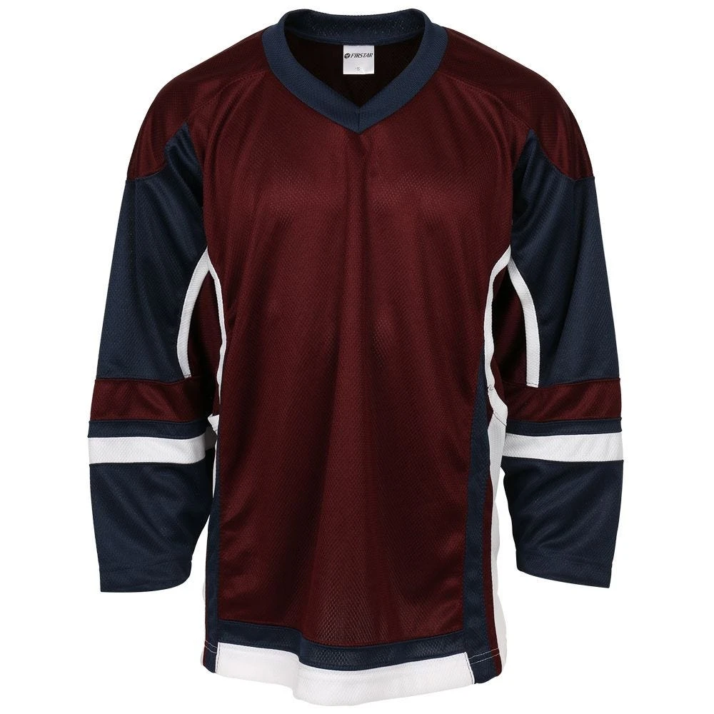 Stadium Youth Hockey Jersey - Maroon/Navy/White 3 Stadium Youth Hockey Jersey - Maroon/Navy/White