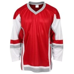 Stadium Youth Hockey Jersey - Red/White/Gray 6 Stadium Youth Hockey Jersey - Red/White/Gray -GoalieMonkey firstar hockey jersey stadium red wht gry jr inset5