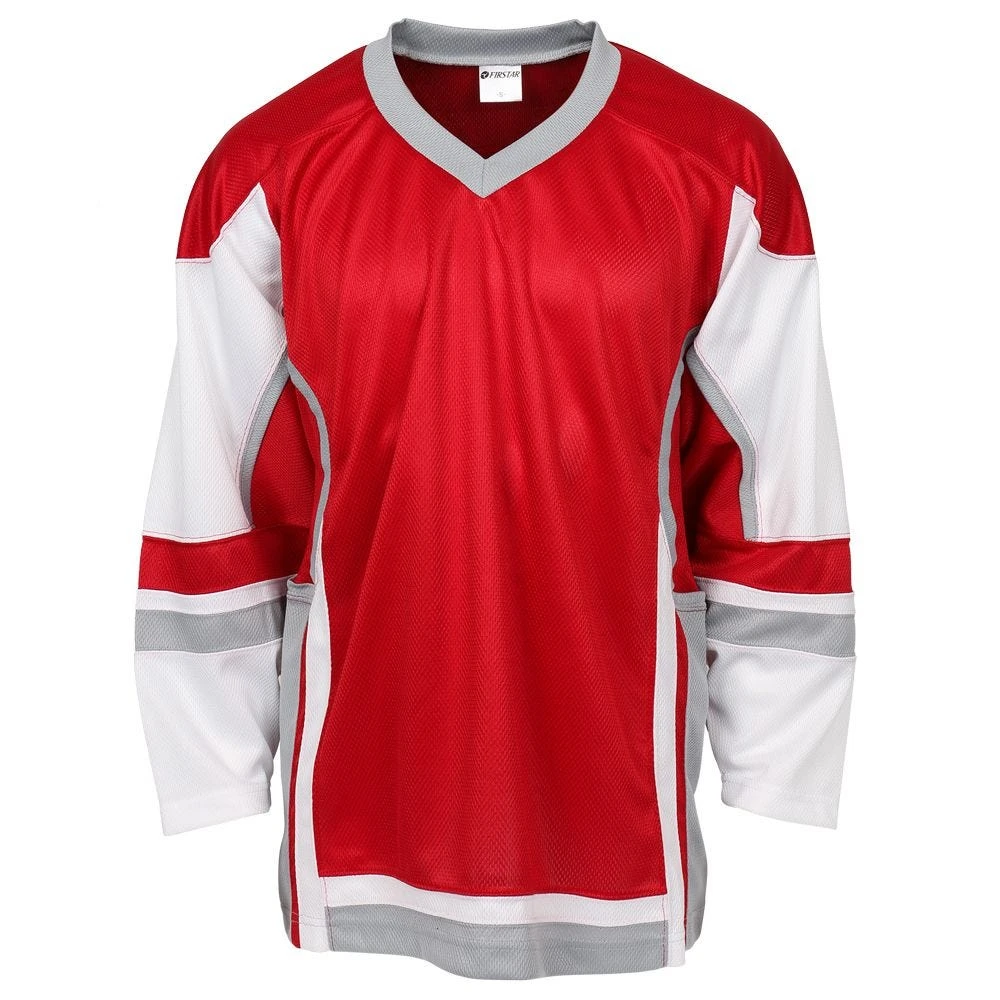 Stadium Youth Hockey Jersey - Red/White/Gray 4 Stadium Youth Hockey Jersey - Red/White/Gray - Image 2