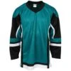 Stadium Adult Hockey Jersey - Teal/Black/White 2 Stadium Adult Hockey Jersey - Teal/Black/White -GoalieMonkey firstar hockey jersey stadium teal blk wht inset5