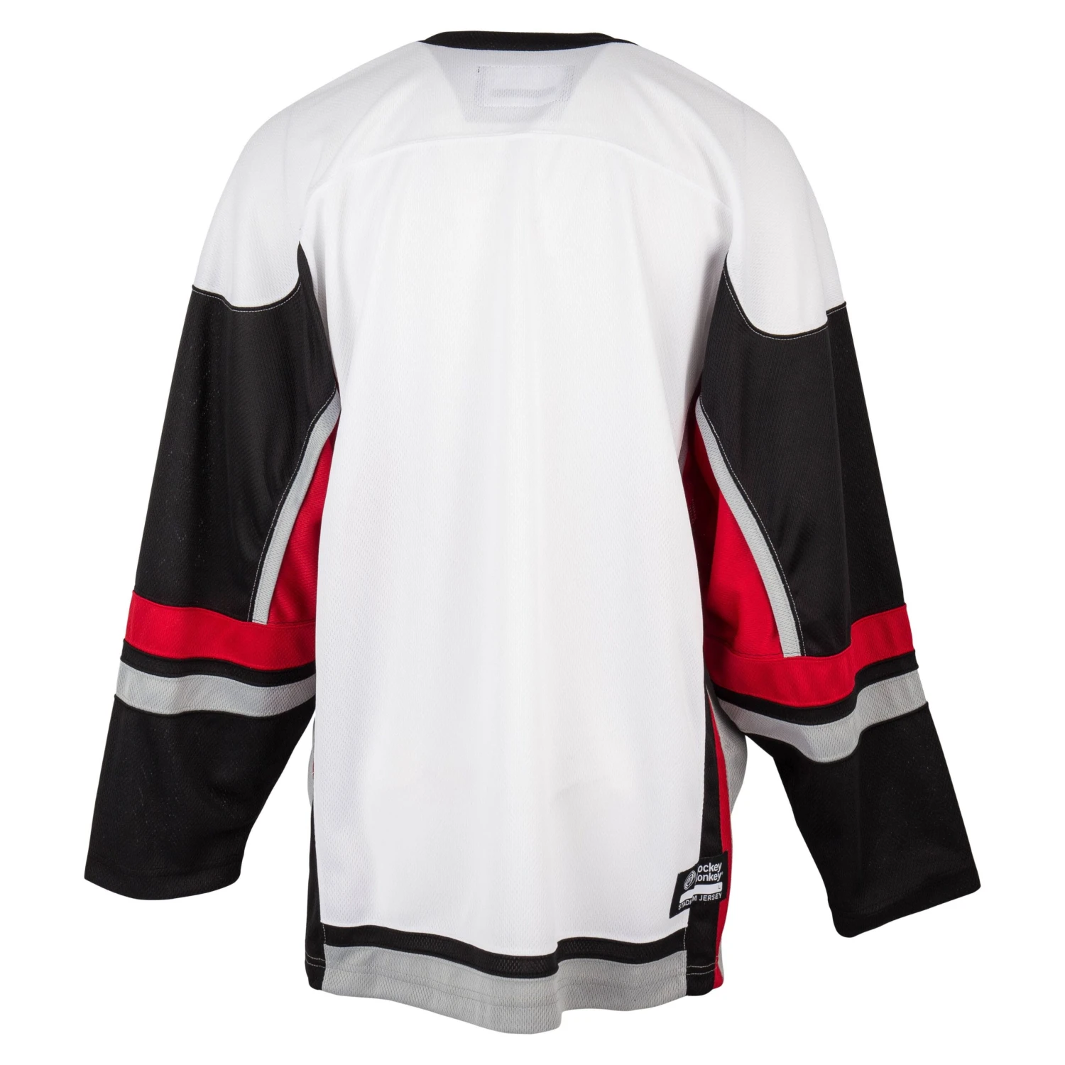 Stadium Adult Hockey Jersey - White/Black/Red 4 Stadium Adult Hockey Jersey - White/Black/Red - Image 2