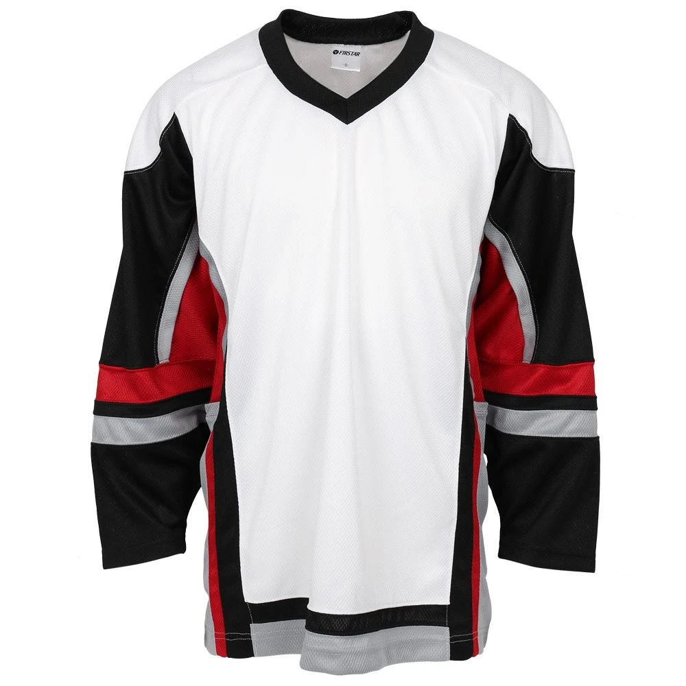 Stadium Youth Hockey Jersey - White/Black/Red 4 Stadium Youth Hockey Jersey - White/Black/Red - Image 2