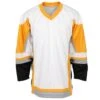 Stadium Adult Hockey Jersey - White/Gold/Gray -GoalieMonkey firstar hockey jersey stadium wht gld gry