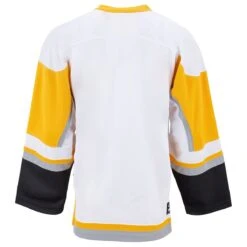 Stadium Adult Hockey Jersey - White/Gold/Gray 6 Stadium Adult Hockey Jersey - White/Gold/Gray -GoalieMonkey firstar hockey jersey stadium wht gld gry inset4