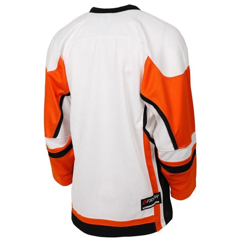 Stadium Adult Hockey Jersey - White/Orange/Black 3 Stadium Adult Hockey Jersey - White/Orange/Black