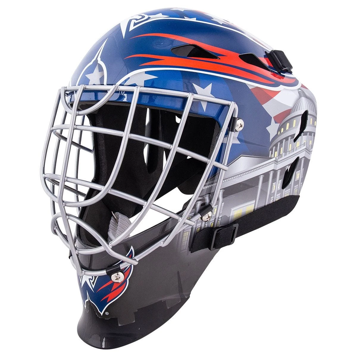 Washington Capitals Franklin GFM 1500 Goalie Face Mask 3 Washington Capitals Franklin GFM 1500 Goalie Face Mask