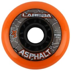 Labeda Asphalt Hard 85A Roller Hockey Wheel - Orange - 4 Pack -GoalieMonkey labeda roller hockey wheel asphalt orange 4 pack inset2